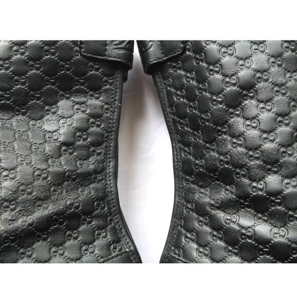 Gucci Microguccissima Leather Ankle Boots / Size 36 / Black GG Logo Embossed - Picture 7 of 14